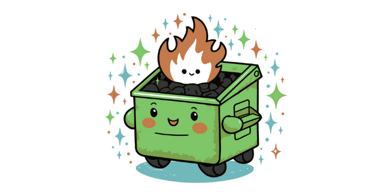 Dumpster Fire Plush Logo
